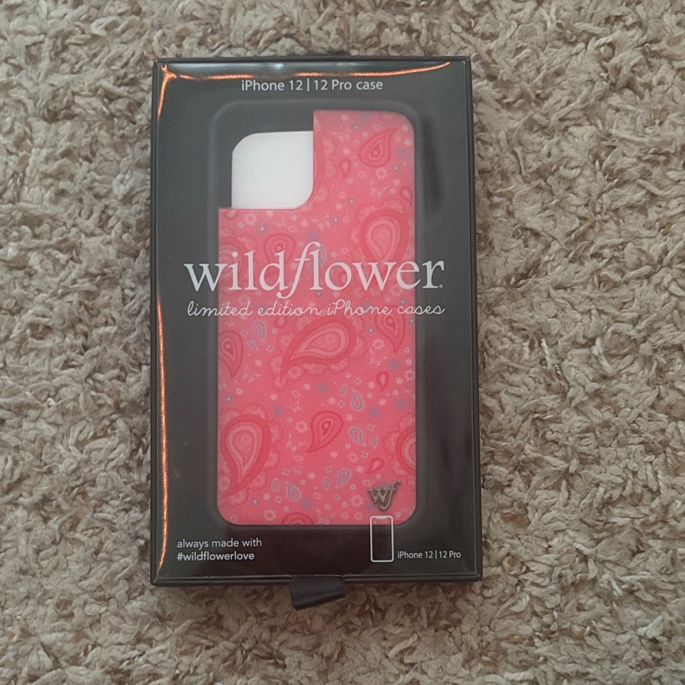 Wildflowers Pink Paisley iPhone 12/12 Pro Protective Case